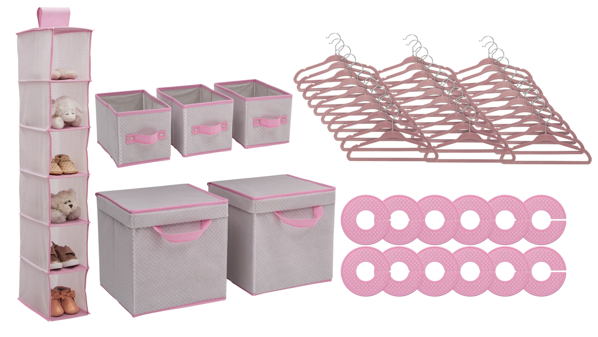 Delta Children 48 Piece Nursery Storage Set Baby Room Organizers