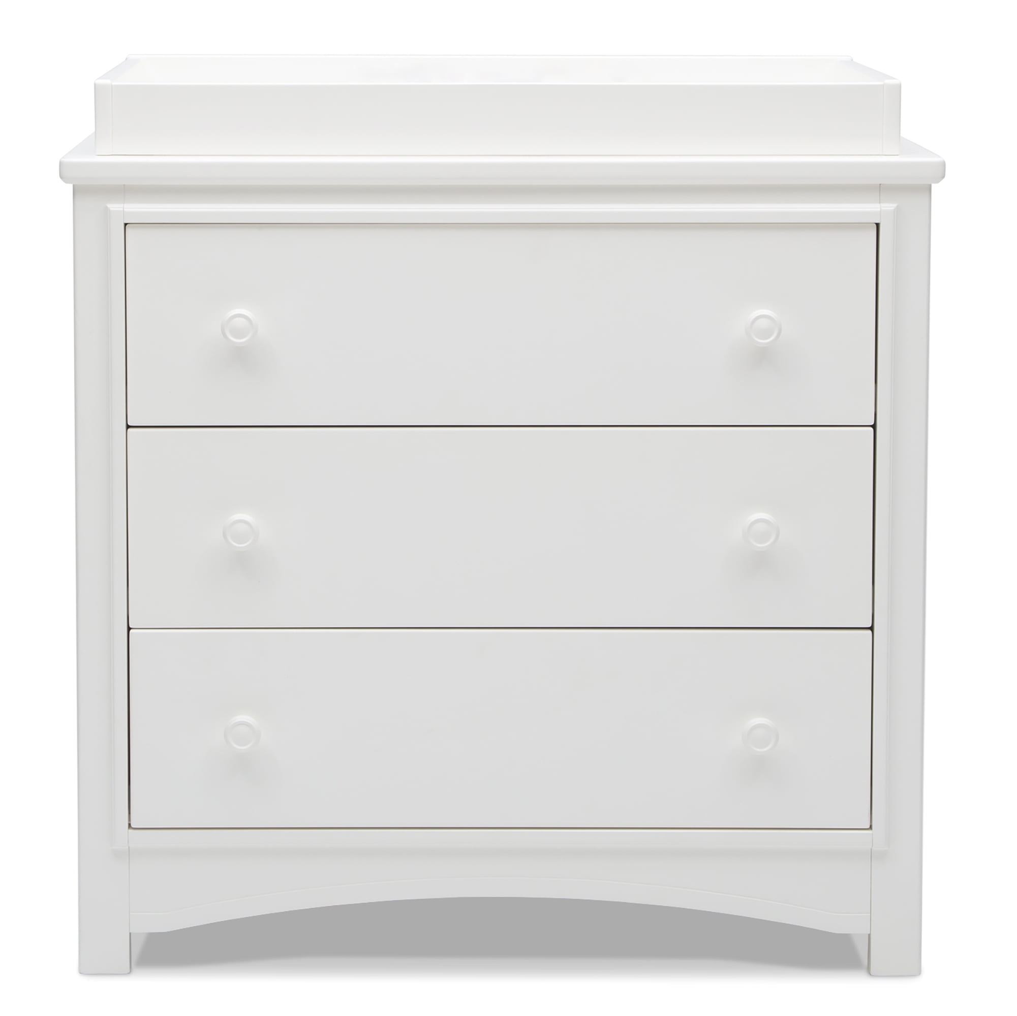Delta Children Perry 3 Drawer Dresser with Changing Top Greenguard Gold Certified Bianca White