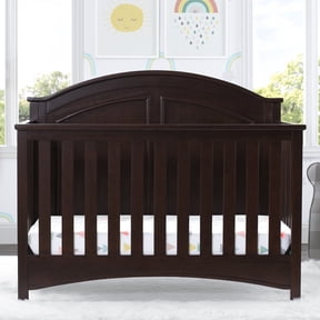Delta Children Perry 6-in-1 Convertible Crib, Greenguard Gold Certified, Converts to Toddler Bed, Daybed, Sofa Bed & Full-Size Bed with/without Headboard, Fits Standard Crib Mattress, Walnut Espresso