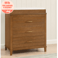 thumbnail image 1 of Delta Children Phoebe 3 Drawer Dresser with Interlocking Drawers, Chestnut, 1 of 17