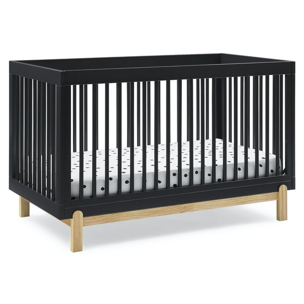 Delta Children Poppy 4 in 1 Convertible Crib Midnight Gray Natural