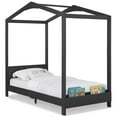 thumbnail image 1 of Delta Children Poppy House Wood Twin Bed, Platform Bed - No Box Spring Needed, Midnight Grey, 1 of 6