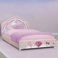 thumbnail image 1 of Delta Children Princess Upholstered Twin Bed, Pink, 1 of 9