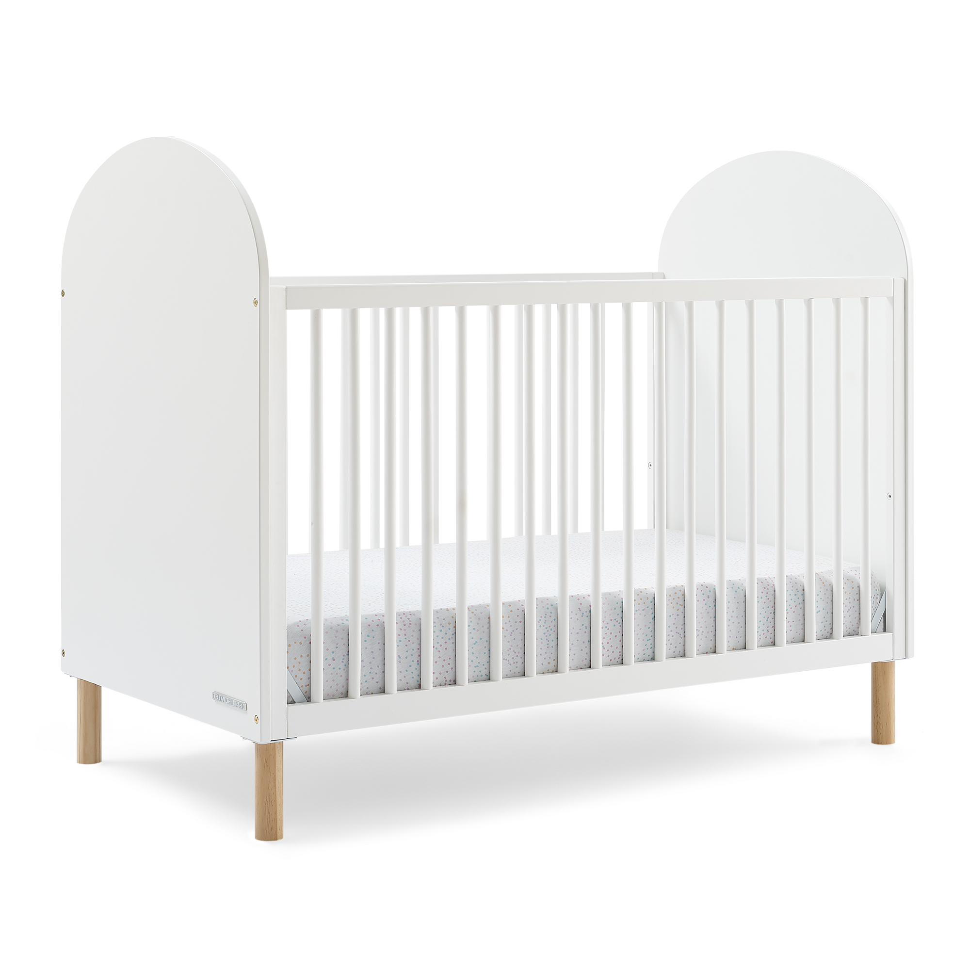 Delta Children Reese 4-in-1 Convertible Crib - Greenguard Gold Certified, Bianca White/Natural - image 1 of 19