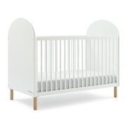 Delta Children Reese 4-in-1 Convertible Crib - Greenguard Gold Certified, Bianca White/Natural