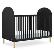 Delta Children Reese 4-in-1 Convertible Crib - Greenguard Gold Certified, Ebony/Natural