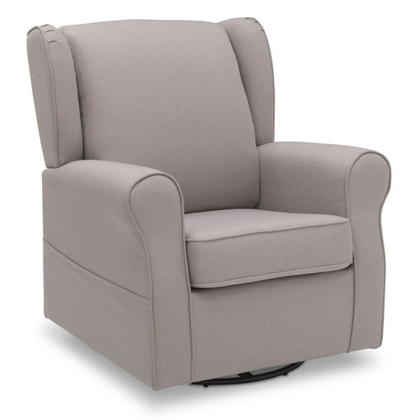Recliner Delta Children Emma Rocker Upholstered Glider Grey Emma