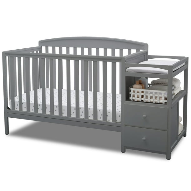 Delta Children Royal 4-in-1 Baby Crib Changer, Grey Walmart