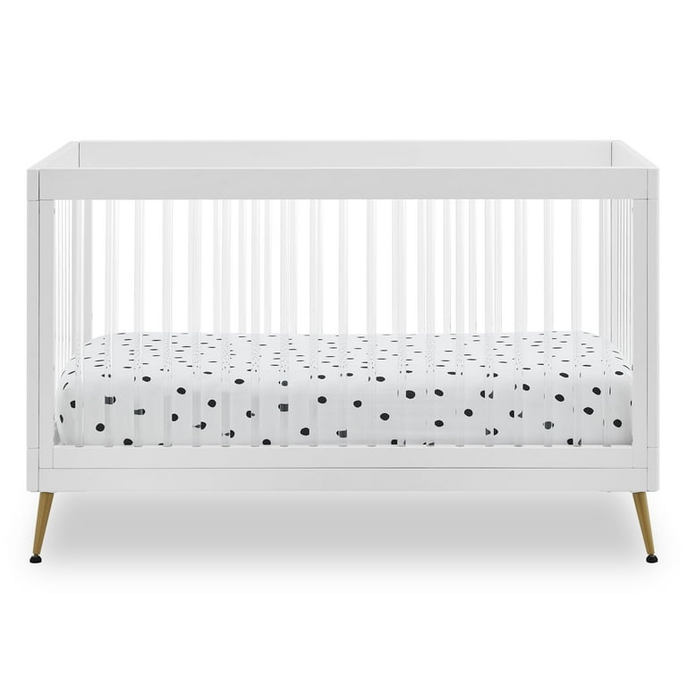 Delta Children's Sloane 4-in-1 Convertible Crib, Bianca White with