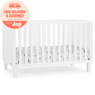 Delta Children Sonny 4-in-1 Convertible Baby Crib, Bianca White