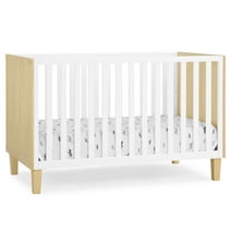 Delta Children Sonny 4-in-1 Convertible Baby Crib, Natural/Bianca White