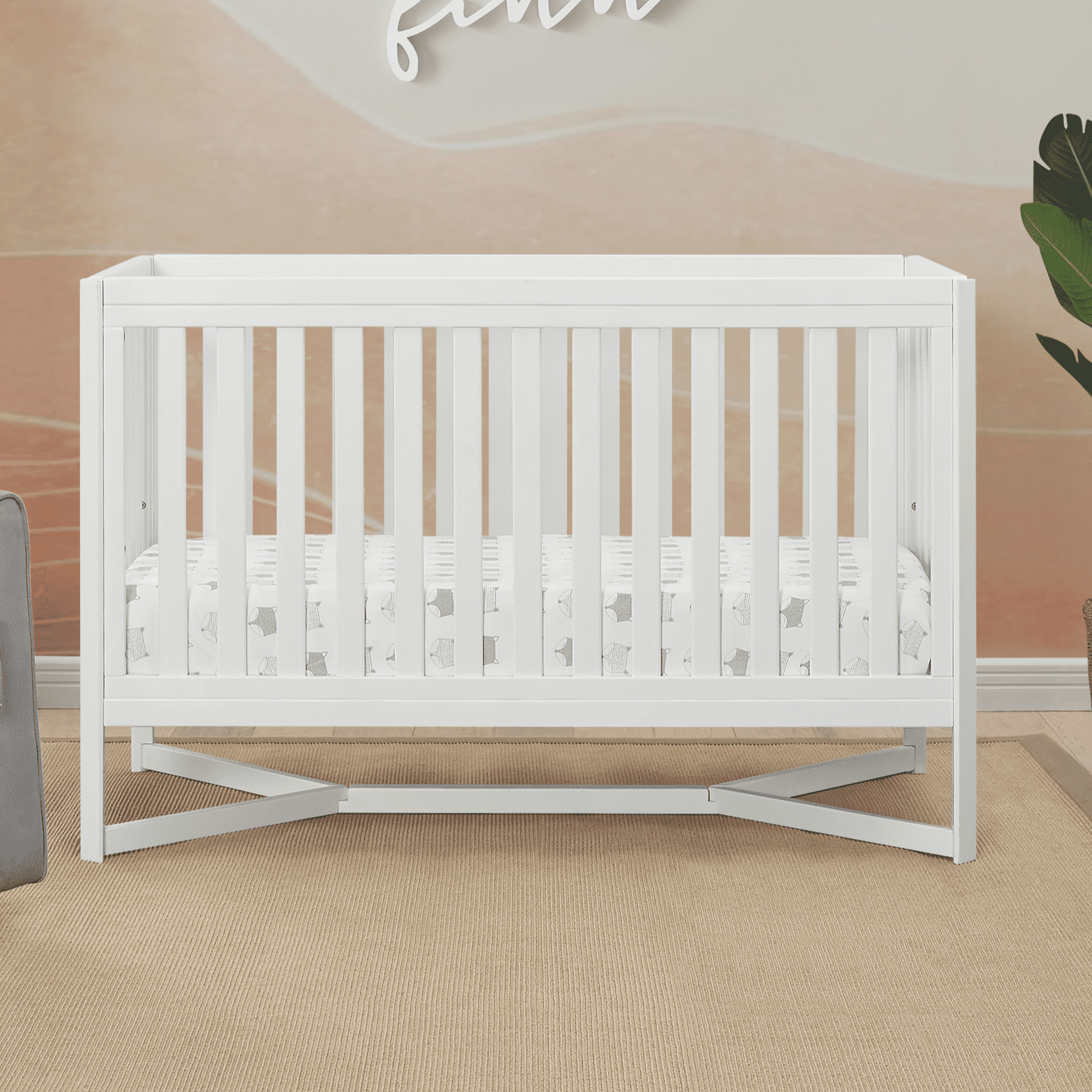 Delta Children Tribeca 4-in-1 Baby Crib, Bianca White