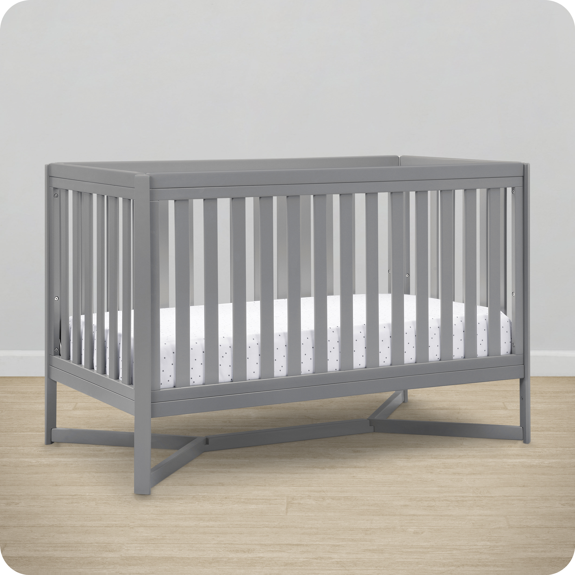 Delta Children Hudson 4in1 Convertible Crib, Charcoal Grey