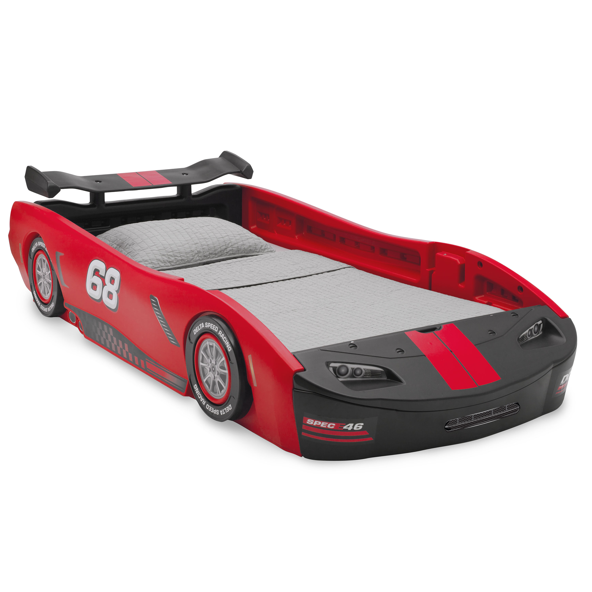 Delta Children Turbo Race Car Twin Bed, Red - image 1 of 9