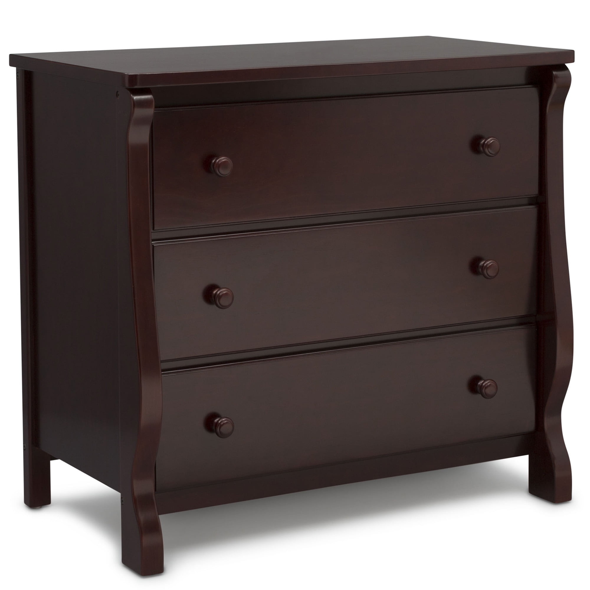 Delta Children Universal 3 Drawer Dresser, Greenguard Gold Certified, Espresso Cherry