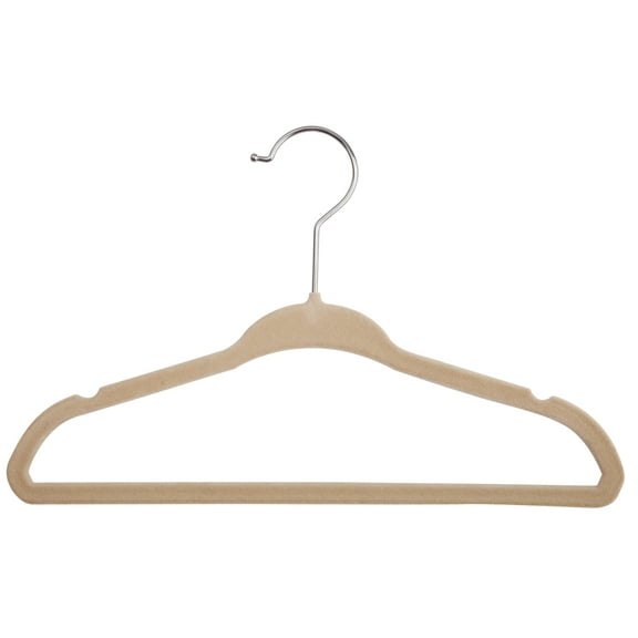 Delta Children Velvet Kids Hangers, Beige, 5 Pack