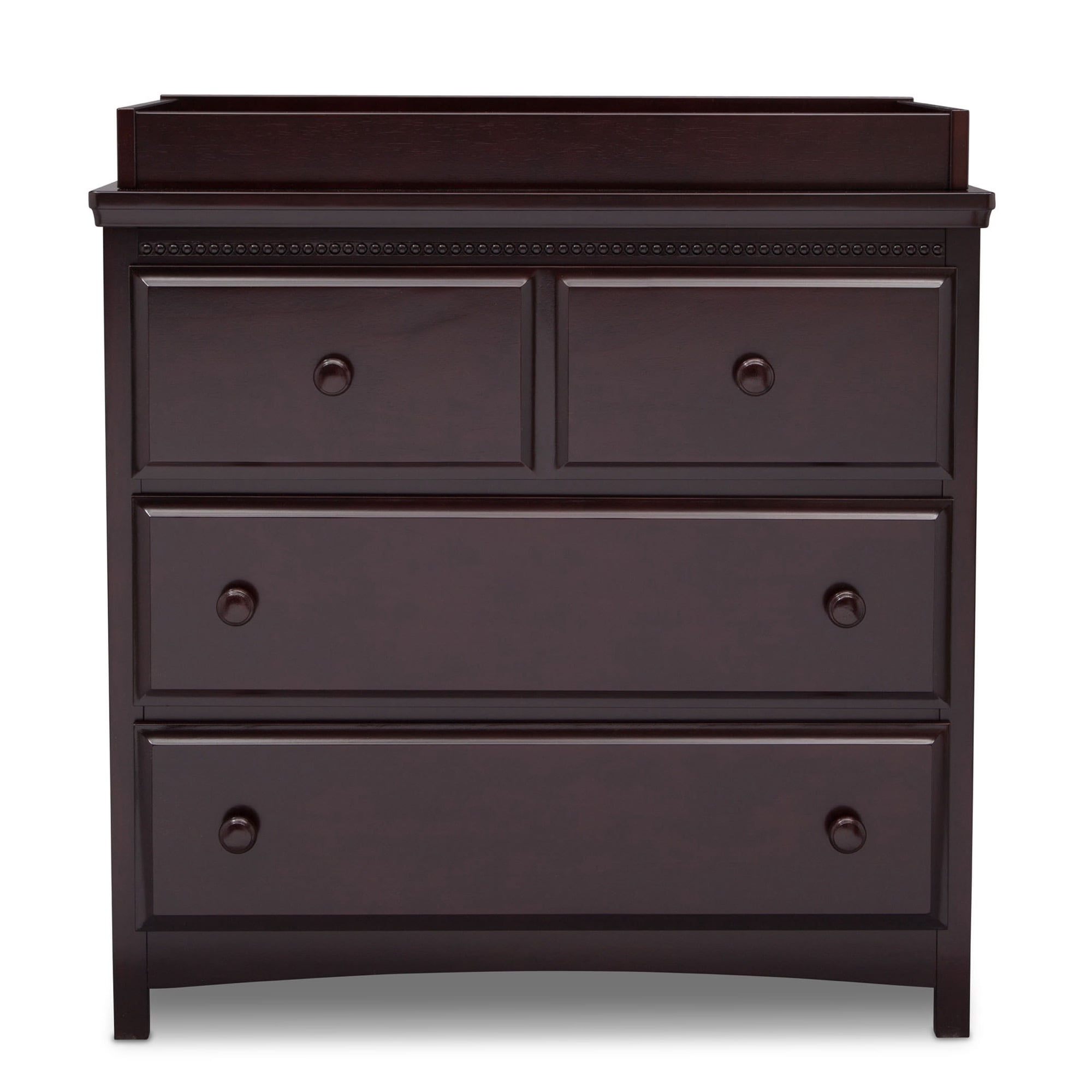 Free Shipping Delta Children Waverly 3 Drawer Dresser with Changing Top and Interlocking Drawers Dark Chocolate Walmart