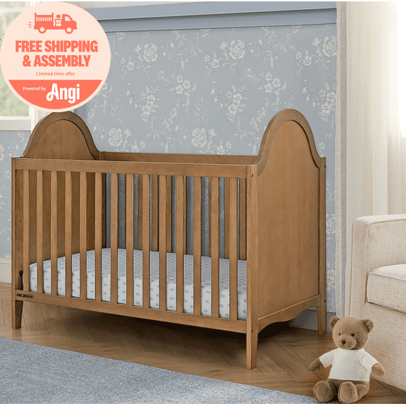 Delta Children Willa 4-in-1 Convertible Crib, Chestnut