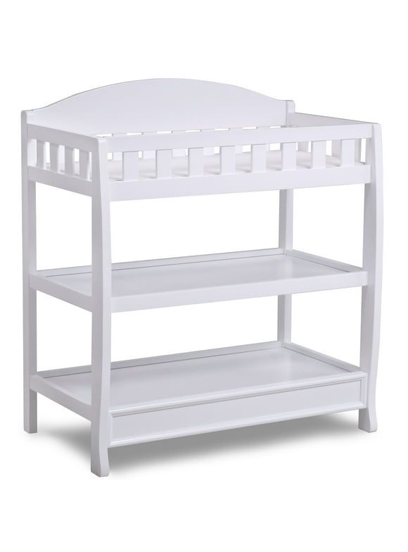 Delta Children Wilmington Wood Changing Table with Pad, White
