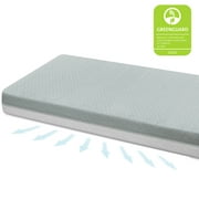 Delta Children Winter Breeze Mattress - Breathable Baby Crib and Toddler Mattress w Cloud Core, Machine Washable Cover, GREENGUARD Gold, Waterproof, Sustainably Sourced Fiber Core, Artic Blue/White