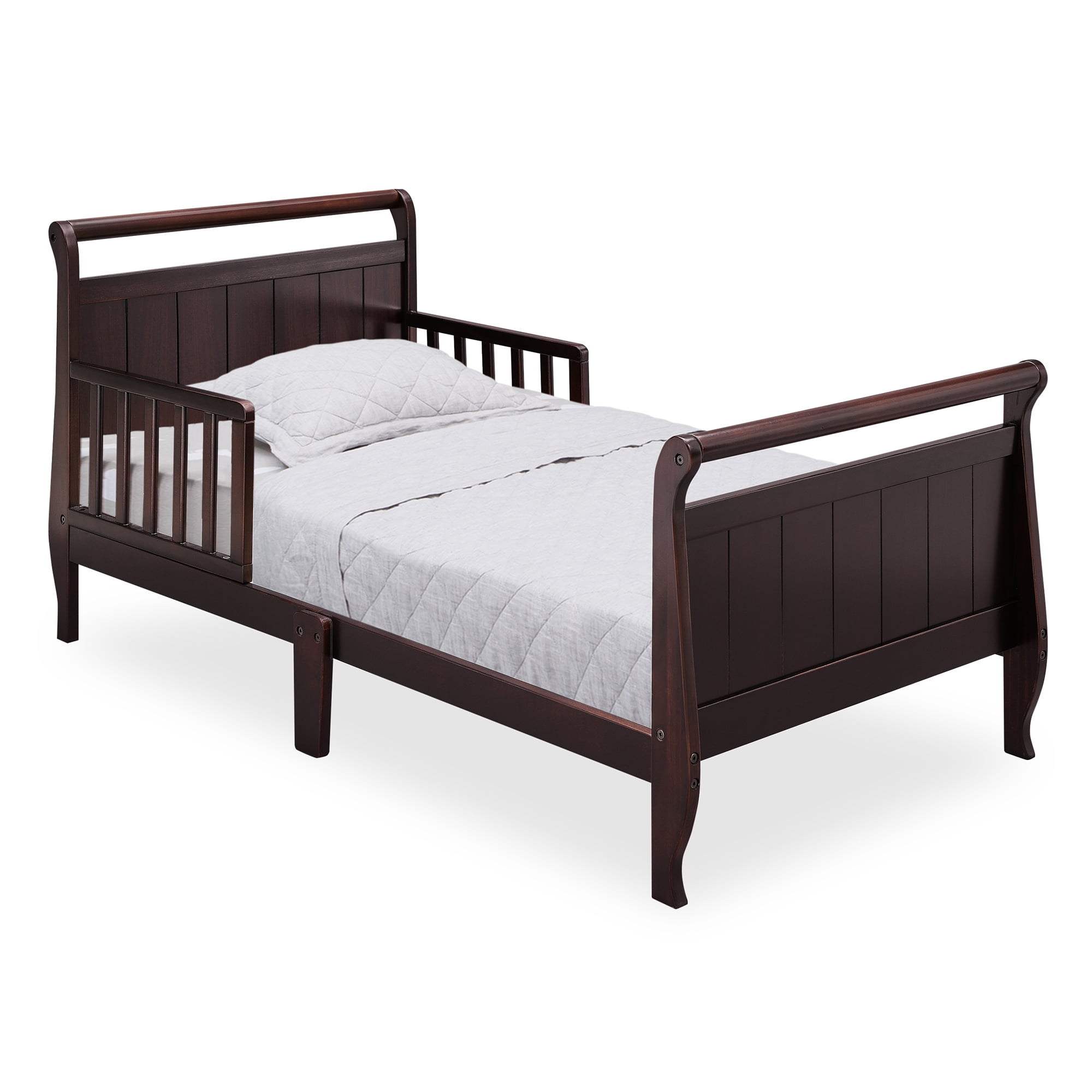 Delta Children Wood Sleigh Toddler Bed - Greenguard Gold Certified, Dark Chocolate