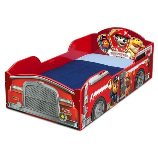 Paw Patrol Adventure Toddler Wooden Bed Frame with Guardrails