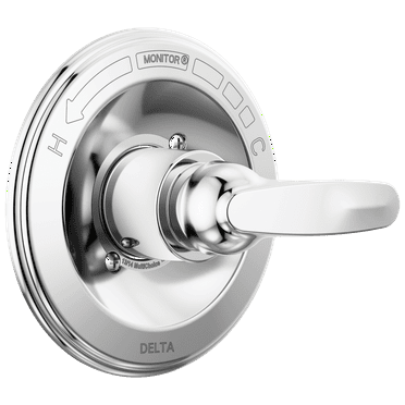 Delta Monitor 13 Series Shower Faucet Valve Trim Kit in Chrome Finish, Fits R10000 Series Valve (Valve Sold Separately)