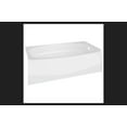 thumbnail image 1 of Delta Classic 400 18 in. H x 59-7/8 in. W x 30 in. L White Acrylic Right Hand Curved Bathtub, 1 of 3