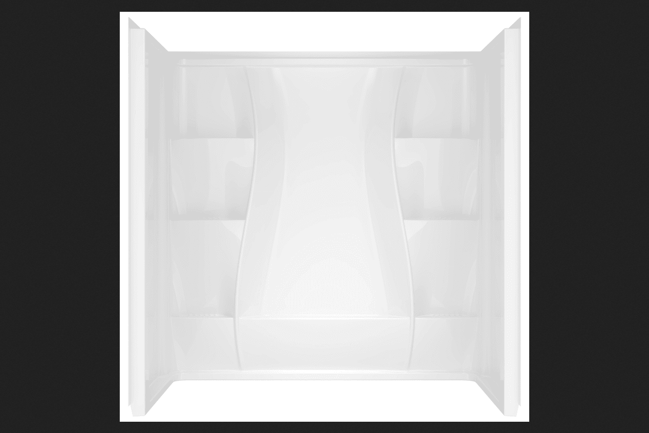 Delta Classic 400 59-7/8 in. H x 59-7/8 in. W x 29-7/8 in. L White Bathtub Wall Kit Acrylic Rev