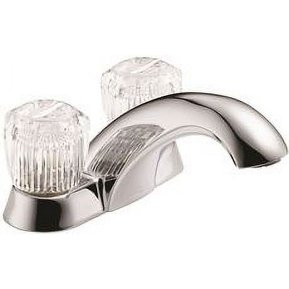 Delta Classic Bathroom Faucet Two Handle Lead Free Chrome Less Pop Up