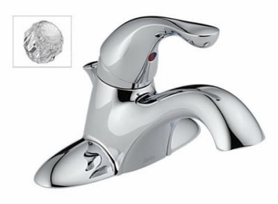 Elegant Delta Classic Chrome Centerset Single-Handle Bathroom Faucet