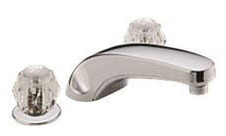 Classic Chrome Widespread Deck Mounted Tub Faucet