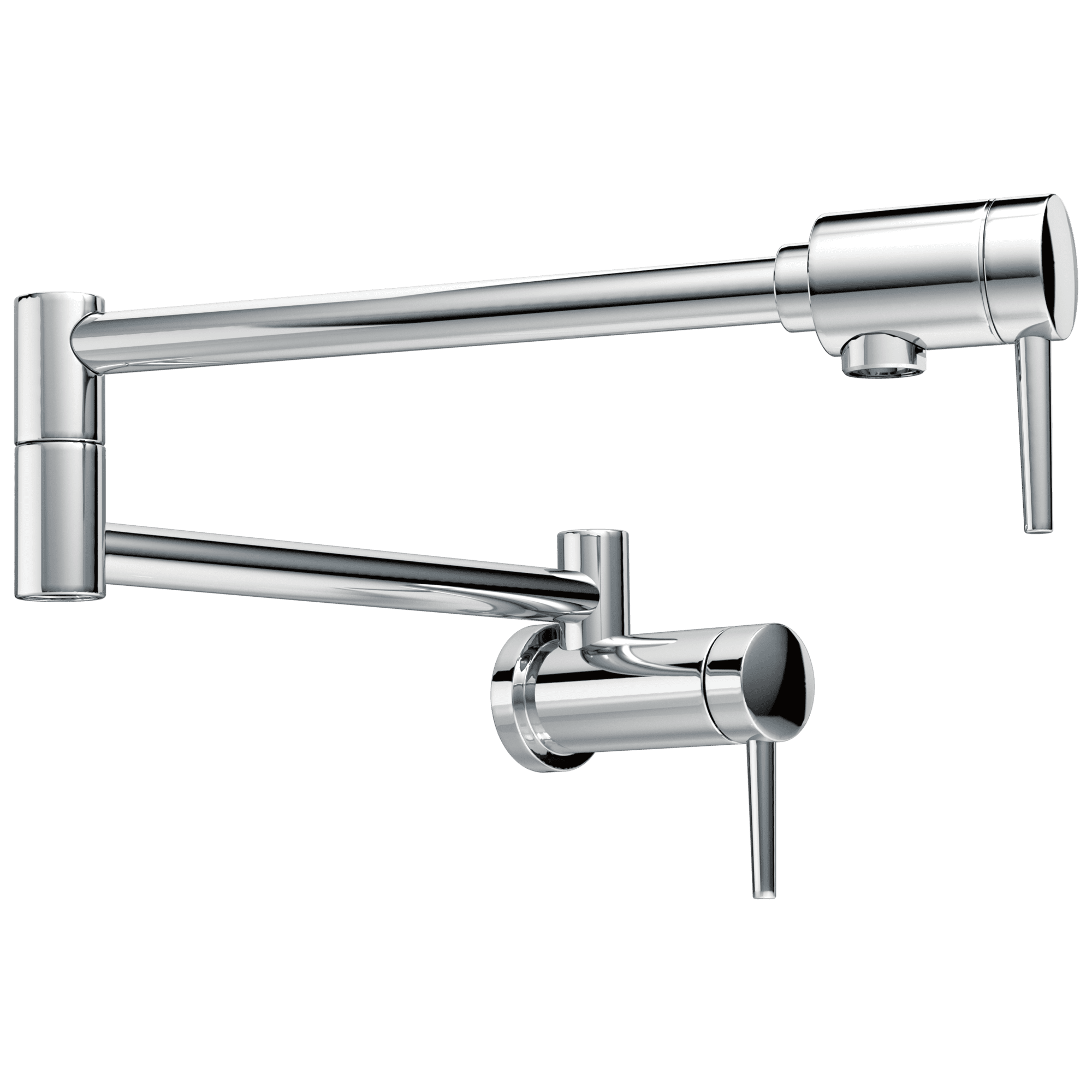 Modern Wall-Mounted Brass Pot Filler Faucet in Chrome