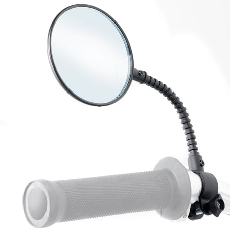 Delta Cycle & Home Flexstalk Handlebar Bike Mirror, Fully Adjustable Rearview Clamp On Bike Mirror, Large Ultra-Clear Glass Safety Mirror fits Road, Mountain, Cruisers, and Electric Bicycles