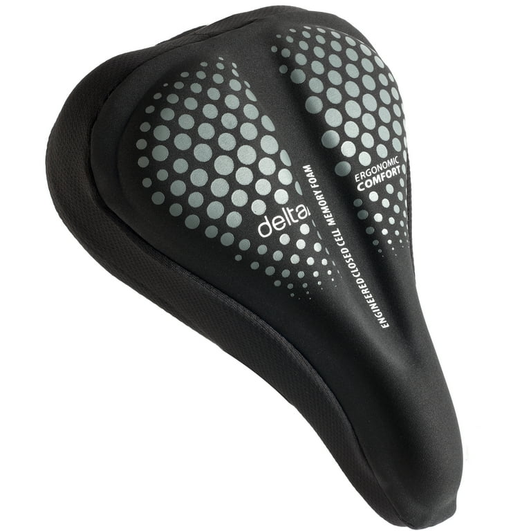 Delta Cycle Memory Foam Bike Seat Cover, Black, Medium