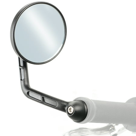 Delta Cycle and Home Premium Bike Handlebar Bar End Mirror, Fully Adjustable Handlebar Rearview Mirror for Bicycles, Large Ultra-Clear Glass Safety Mirror fits Road, Mountain, Cruisers and E-bikes