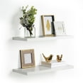 thumbnail image 1 of Delta Cycle Slim Floating Wall Shelves, Set of 2, 24’ x 8’ x 1’, White, 1 of 8