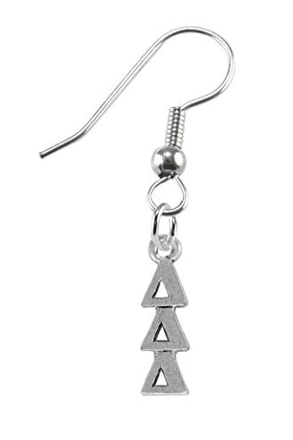 Delta Delta Delta Earring,Safe-Hypoallergenic Nickel,Lead Free Licensed Sorority Jewelry Manufacturer