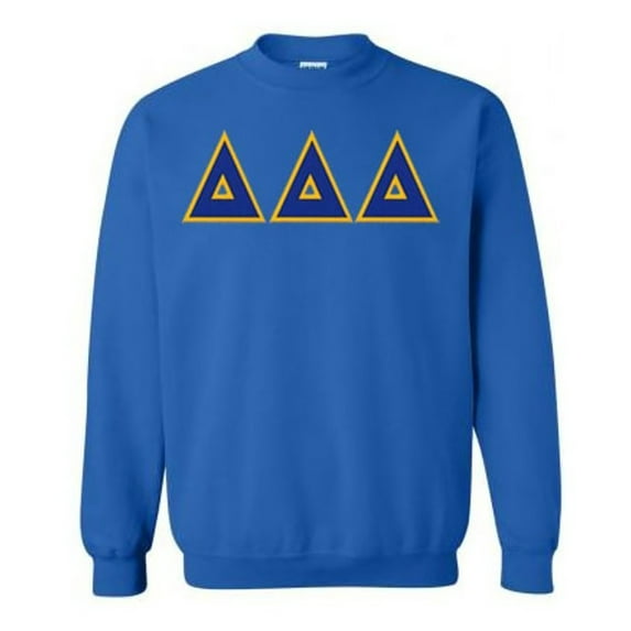 Delta Delta Delta Lettered Crewneck Medium Royal Blue