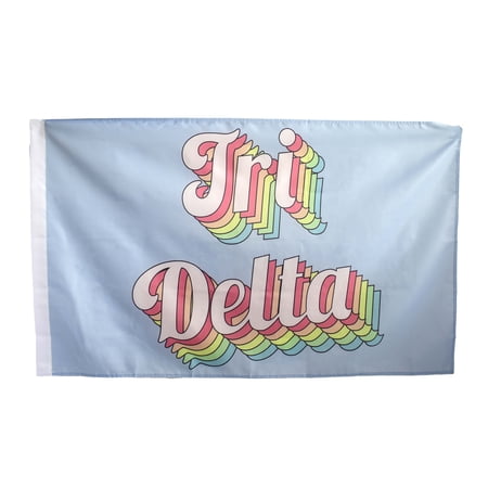 Sorority Shop Delta Delta Delta - Sorority Name Flag (Retro Design)