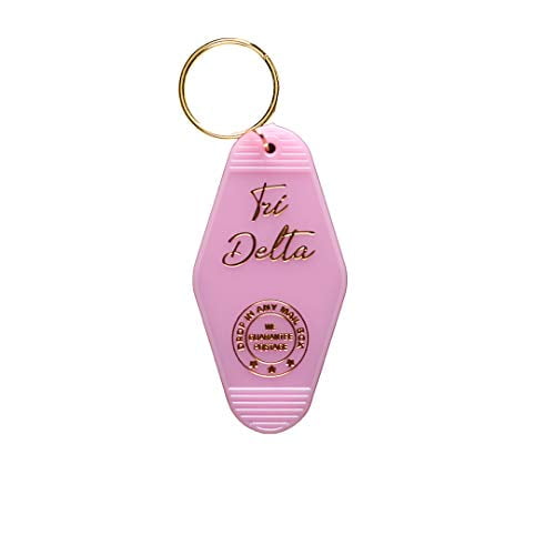 Delta Delta Delta Vintage Motel Keychain