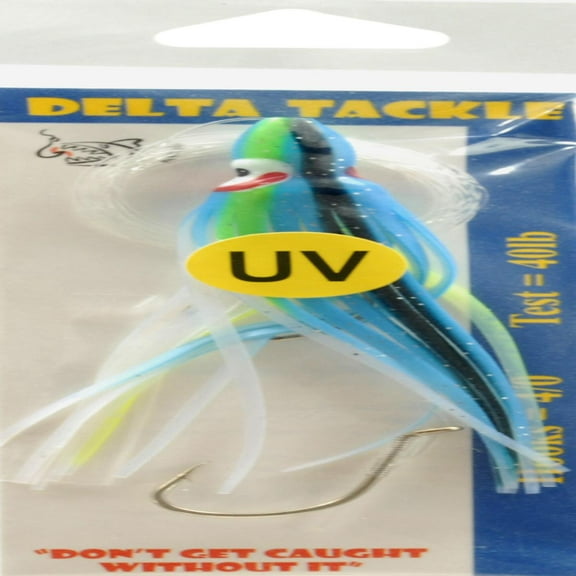 Delta Delta Rigged Squid Uv Blue/Grn Fishing-Equipment