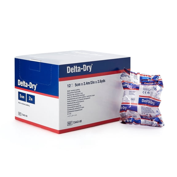 Delta-Dry Cast Padding 2 Inch X 2.6 Yard Synthetic White 7344300, 12 Ct