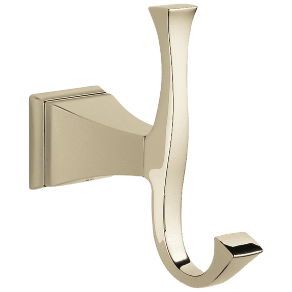 Delta Dryden Double Robe Hook, Polished Nickel