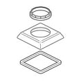 thumbnail image 1 of Delta Dryden: Handle Base, Nut & Gasket - Roman Tub, 1 of 2