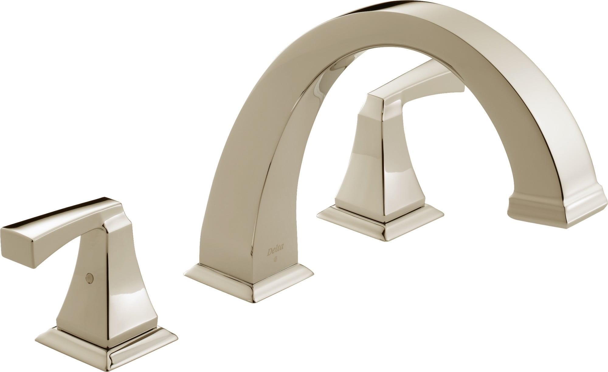 Polished Nickel Modern Widespread Deck Mounted Faucet