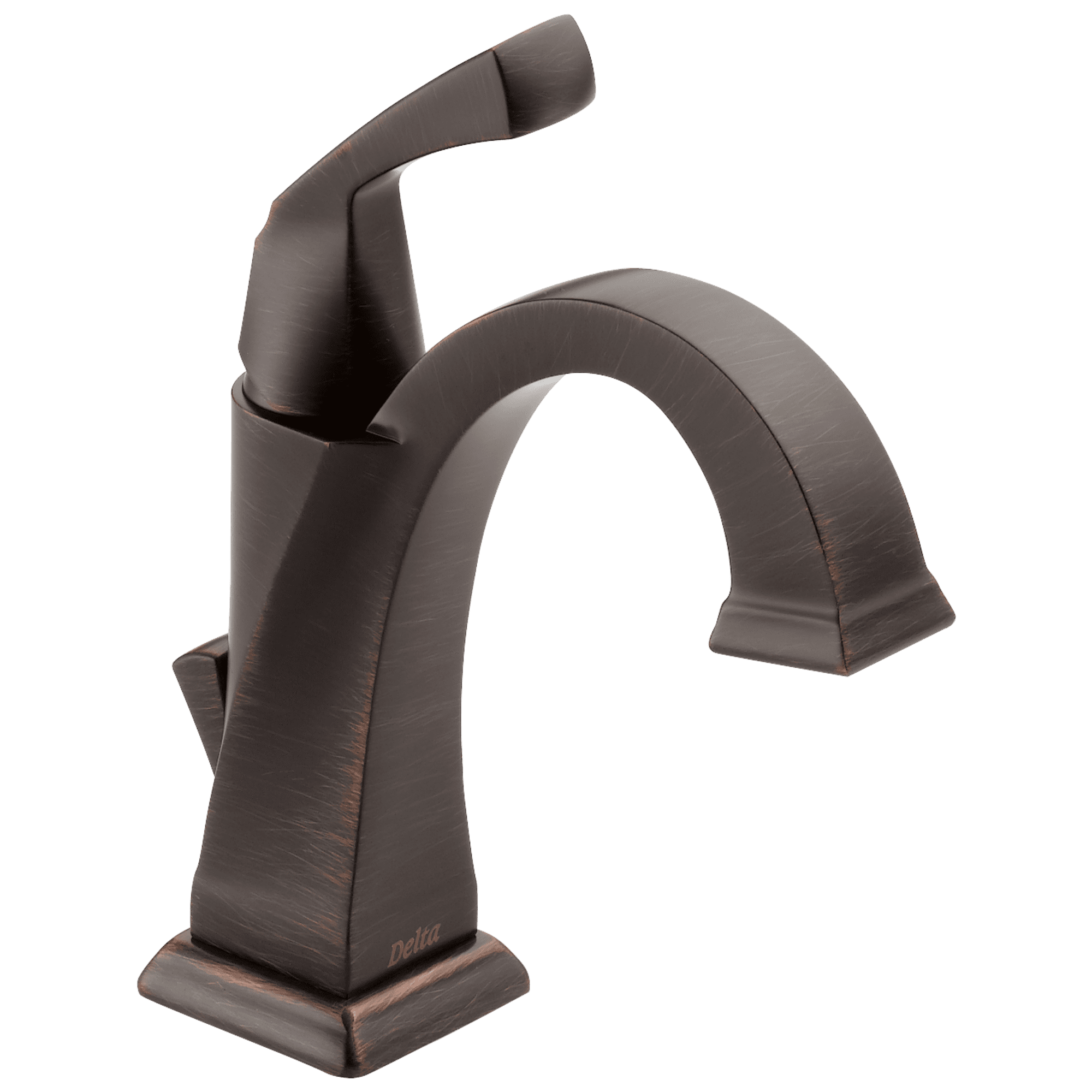 Sleek Modern Venetian Bronze Single Hole Brass Bathroom Faucet