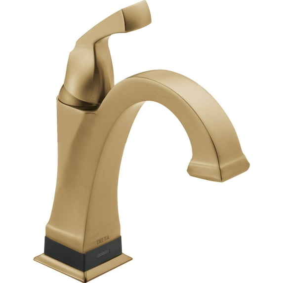 Delta Dryden Single Handle Bathroom Faucet with Touch2O.xt Technology, Champagne Bronze