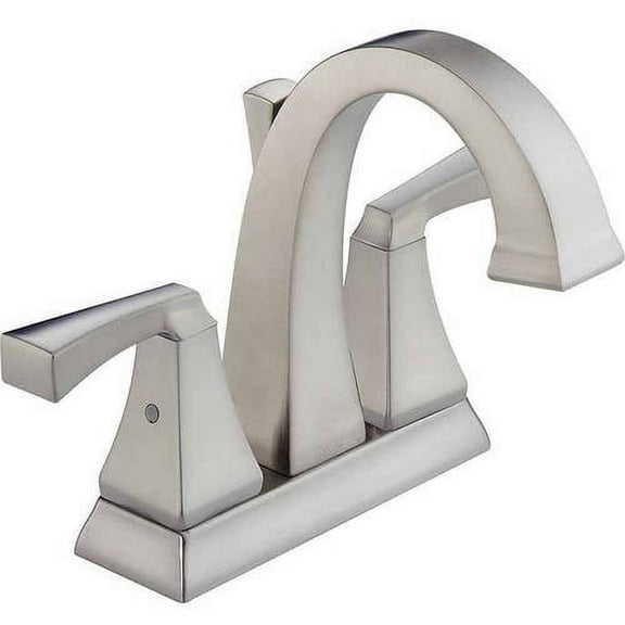 Delta Dryden Two Handle Centerset Bathroom Faucet, Stainless