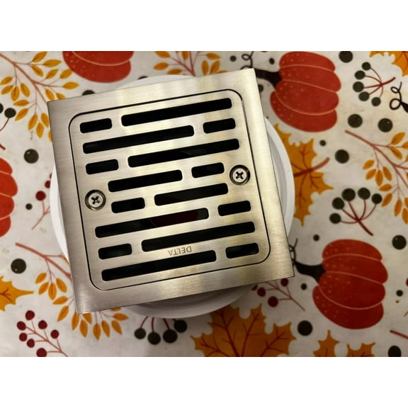 Delta DT062412-SS 4" Tile-In Square Shower Drain - Brilliance Stainless